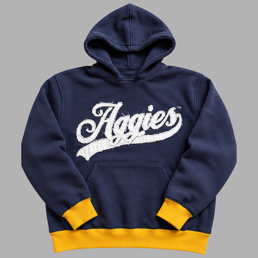Aggies Heavyweight Distressed Logo Hoodie