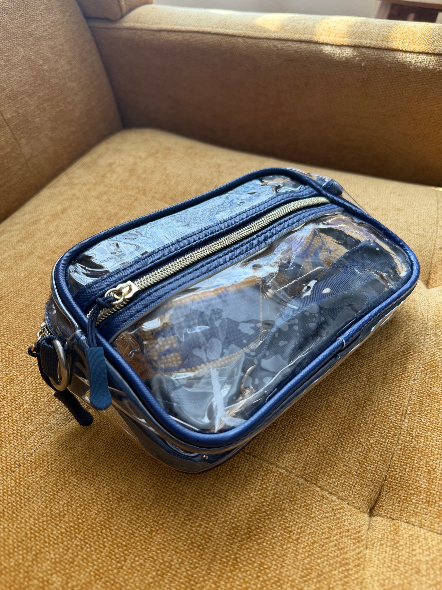 NCAT Beaded purse strap and clear bag