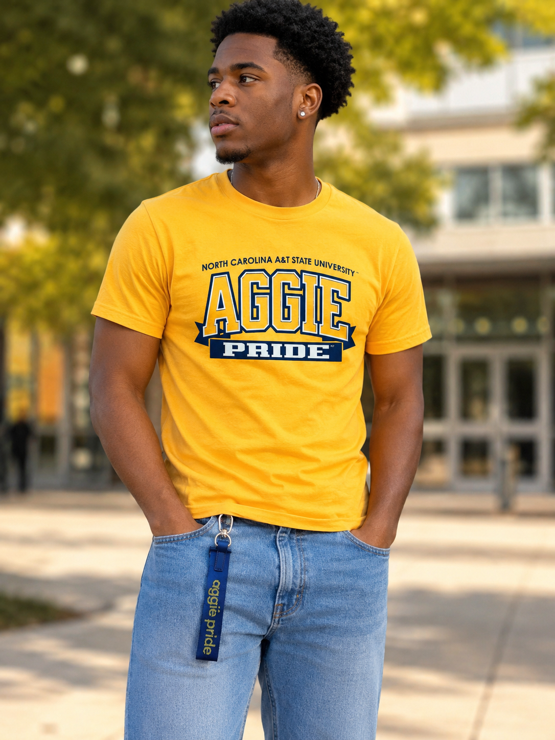 NCAT keychain-never lost Aggie Pride