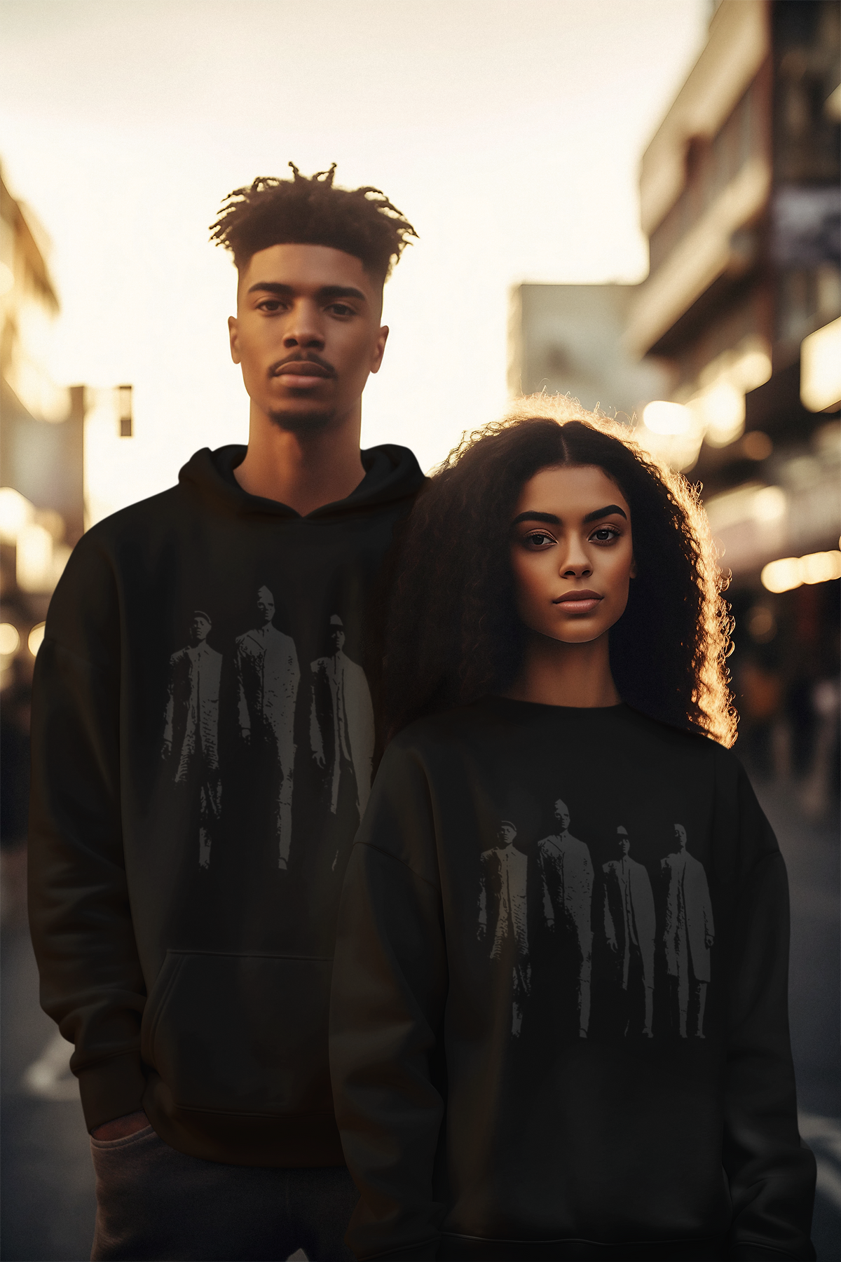 NCAT Greensboro Four All Black Puff Sweatshirt