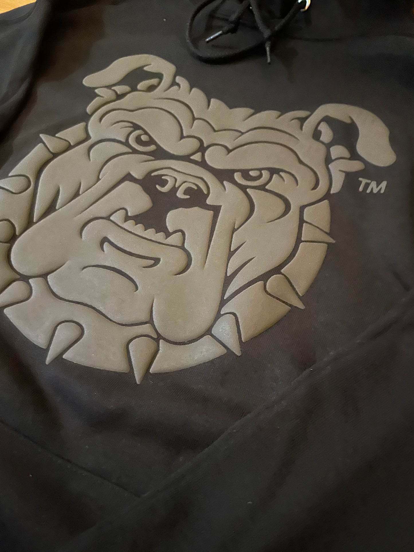 NCAT Aggie Dog Black on Black Puff Crewneck